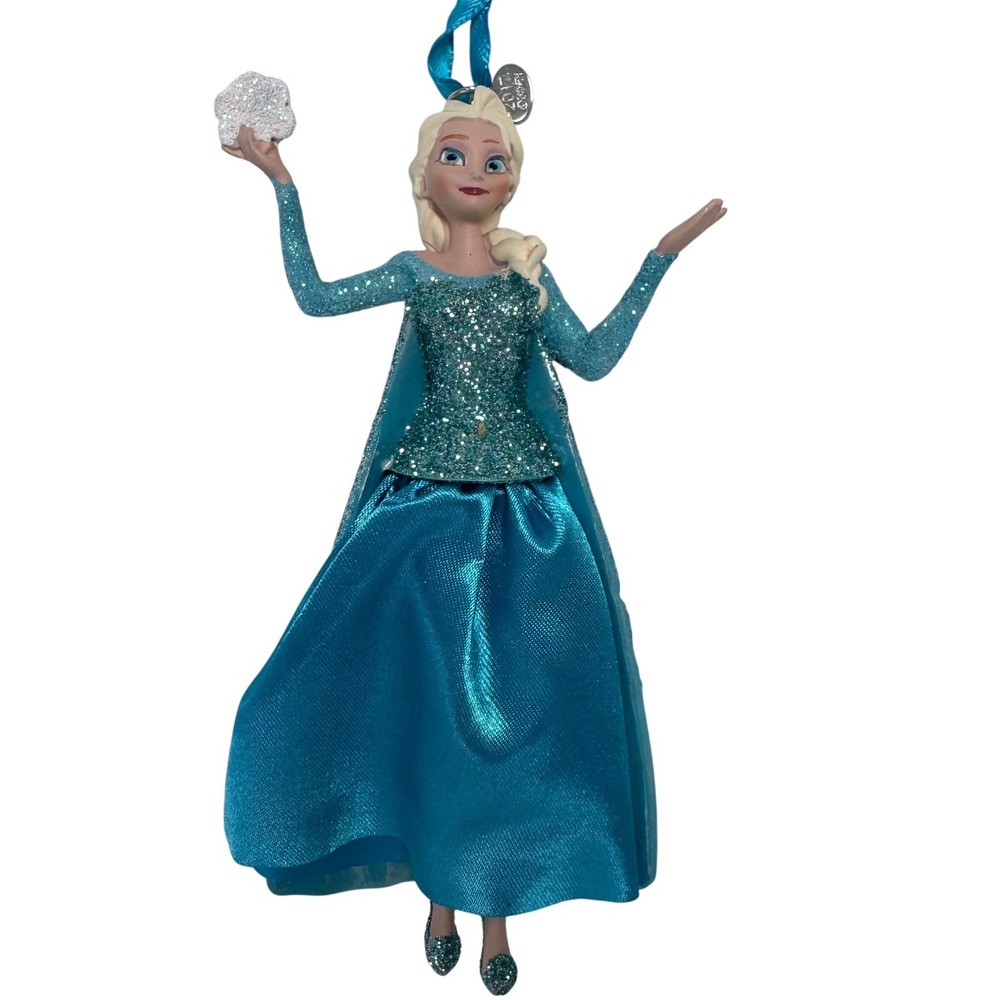 Disney Store Frozen Elsa Sketchbook Ornament 2017 Glitter‎ Gown Snowflake New